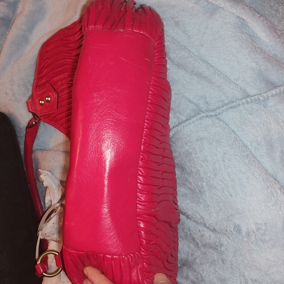 Coach Ashley (2013) Gathered Leather shoulder bag in Rasberry PreLoved - Picture 12 of 16